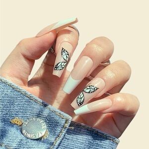 Coffin/Ballerina Shaped Press-On Nails